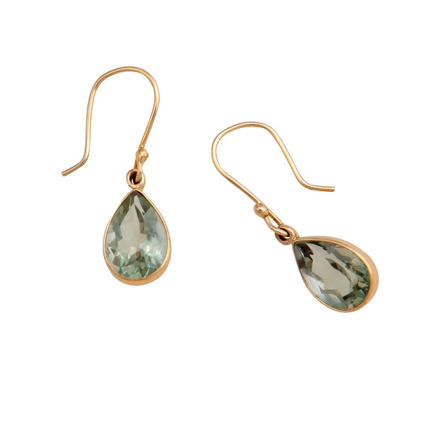 Charles Albert Alchemia Green Amethyst Teardrop Drop Earrings Alchemia Earrings