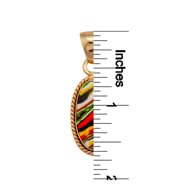 Charles Albert Alchemia Green Fordite Rope Pendant Alchemia Pendants