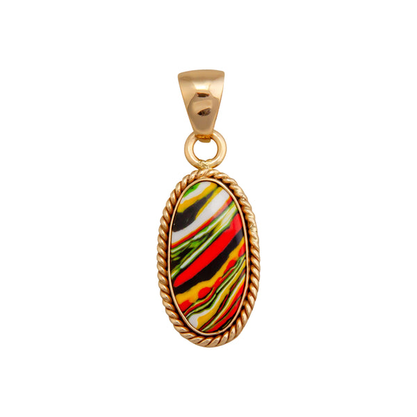 charles albert Alchemia Green Fordite Rope Pendant Alchemia Pendants