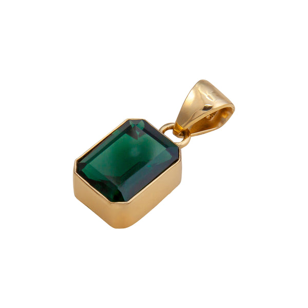 Charles Albert Alchemia Green Quartz Rectangle Pendant Alchemia Pendants