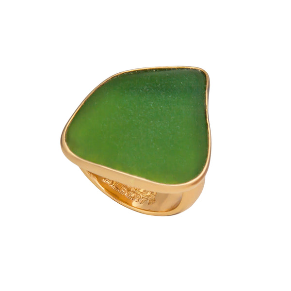 Charles Albert Alchemia Green Recycled Glass Adjustable Ring Alchemia Rings