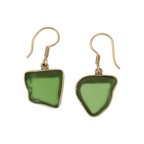 charles albert Alchemia Green Recycled Glass Earrings Alchemia Earrings