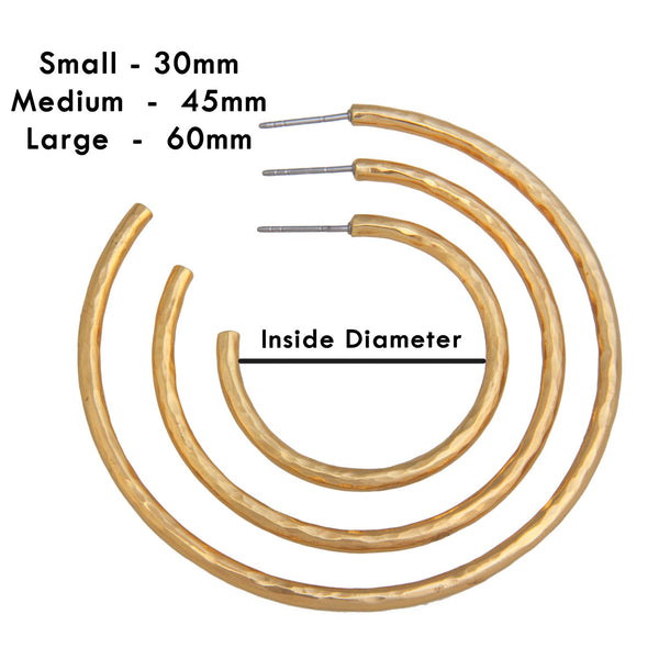 Charles Albert Alchemia Hammered Hoop Earrings Alchemia Earrings