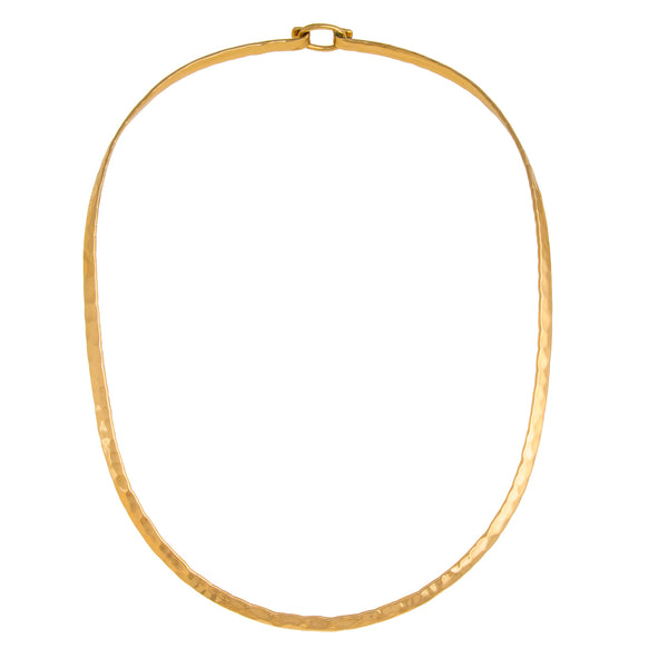charles albert Alchemia Hammered Oval Neckwire with Clasp Alchemia Chains + Neckwires
