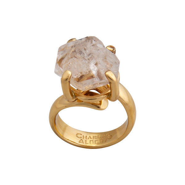 Charles Albert Alchemia Herkimer Diamond Prong Set Adjustable Ring Alchemia Rings