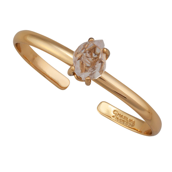 Charles Albert Alchemia Herkimer Diamond Prong Set Mini Cuff Alchemia Bracelets + Cuffs