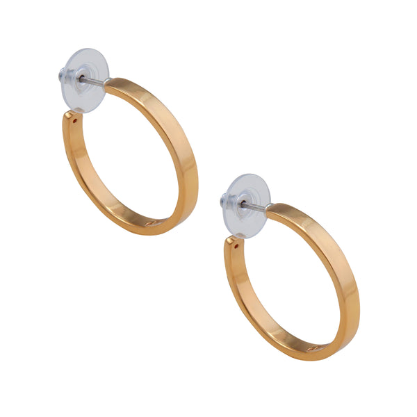 Charles Albert Alchemia High Polish Flat Hoop Earring - 30mm Alchemia Earrings