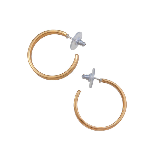 Charles Albert Alchemia High Polish Flat Hoop Earring - 30mm Alchemia Earrings