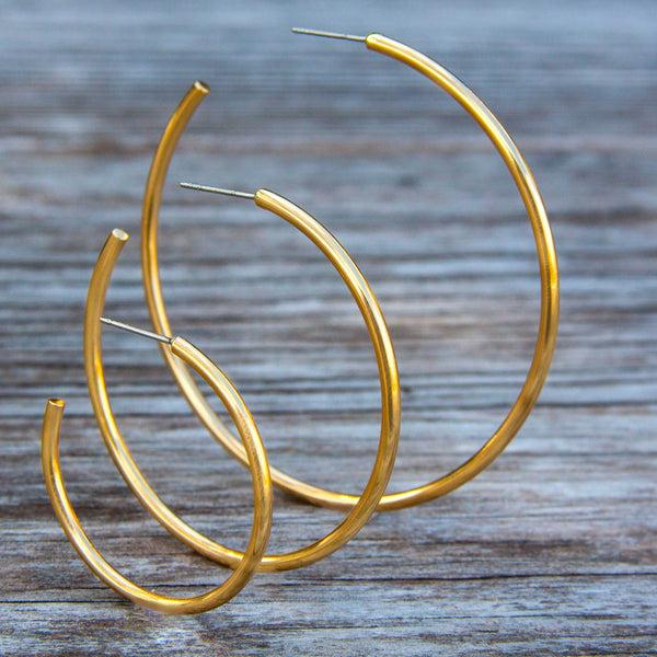 Charles Albert Alchemia High Polish Hoop Earrings Alchemia Earrings