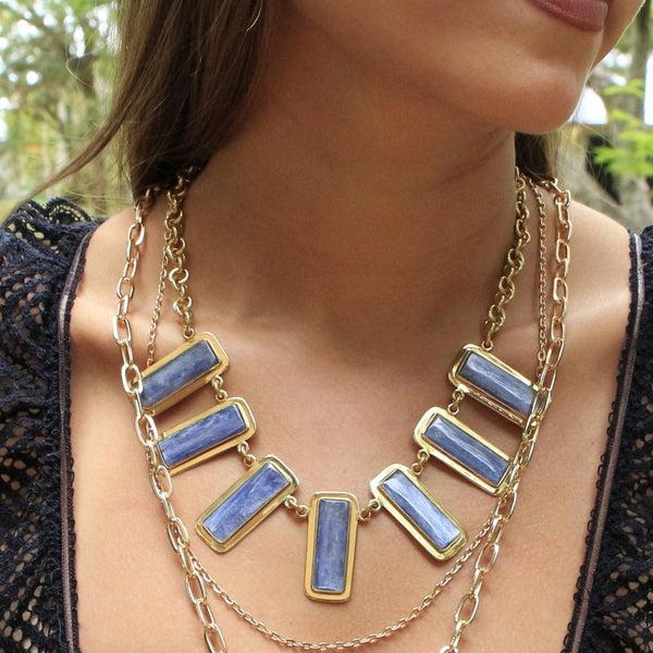 Charles Albert Alchemia Kyanite Necklace With Edge Detail 30% Off - Discontinued Items