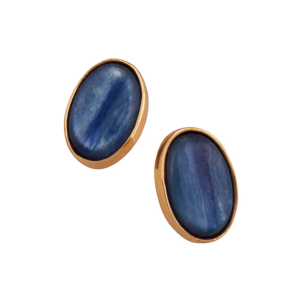 Charles Albert Alchemia Kyanite Oval Post Earrings Alchemia Earrings