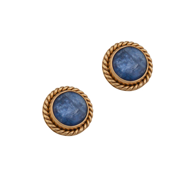 Charles Albert Alchemia Kyanite Post Earring With Rope Detail Alchemia Earrings