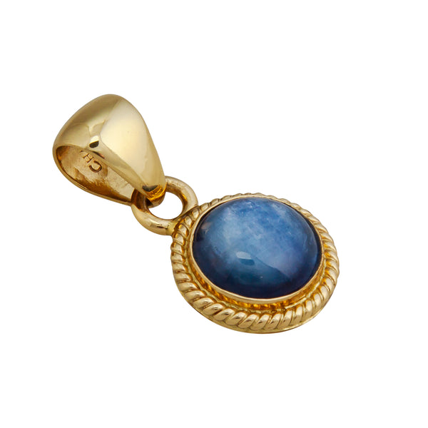 Charles Albert Alchemia Kyanite Round Pendant With Rope Edge Alchemia Pendants