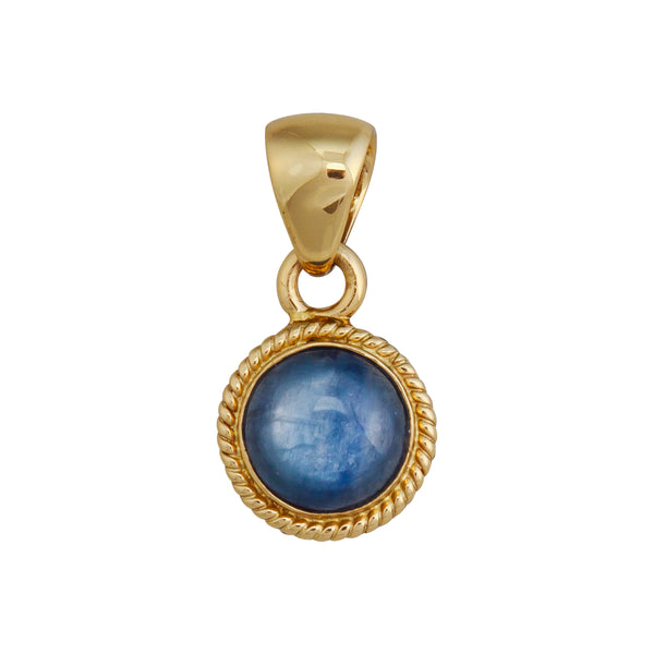 charles albert Alchemia Kyanite Round Pendant with Rope Edge Alchemia Pendants