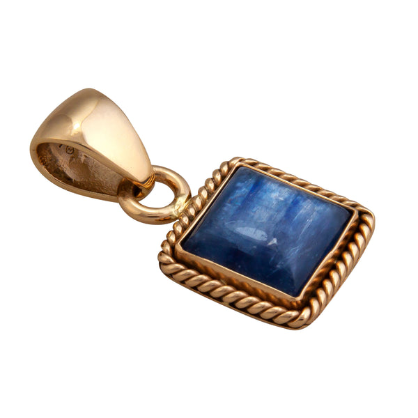 Charles Albert Alchemia Kyanite Square Pendant With Rope Edge Alchemia Pendants