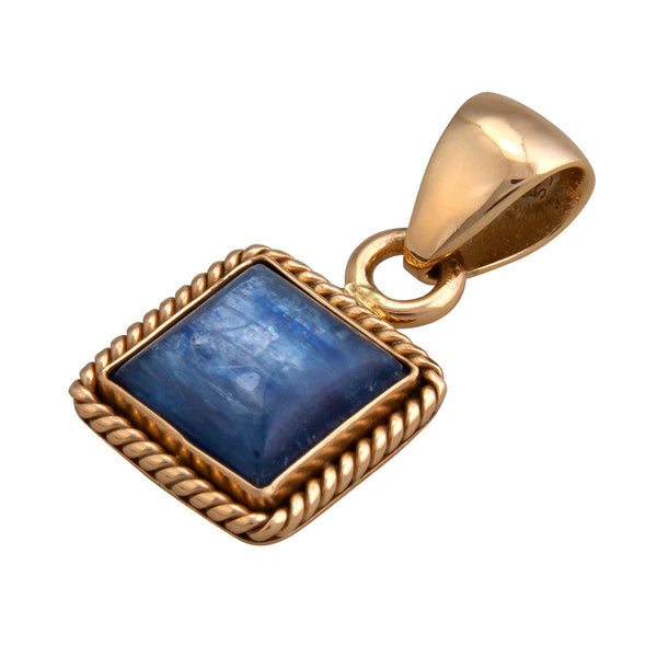 Charles Albert Alchemia Kyanite Square Pendant With Rope Edge Alchemia Pendants