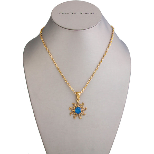 Charles Albert Alchemia Kyanite Sun Pendant Alchemia Pendants