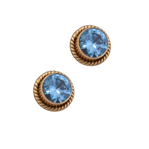 charles albert Alchemia Lab Created Aqua Spinel Rope Post Earrings Alchemia Earrings