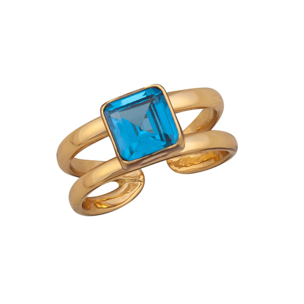 charles albert Alchemia Lab Created Blue Zircon Adjustable Cuff Ring Alchemia Rings