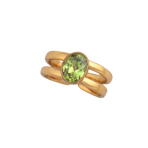 Charles Albert Alchemia Lab Created Peridot Adjustable Cuff Ring Alchemia Rings