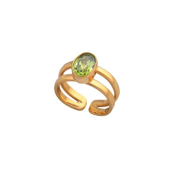 charles albert Alchemia Lab Created Peridot Adjustable Cuff Ring Alchemia Rings