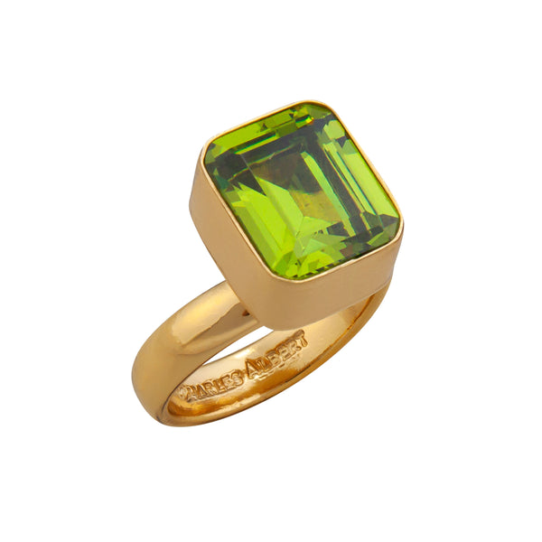 Charles Albert Alchemia Lab Created Peridot Adjustable Ring Alchemia Rings