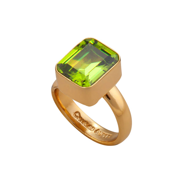 Charles Albert Alchemia Lab Created Peridot Adjustable Ring Alchemia Rings