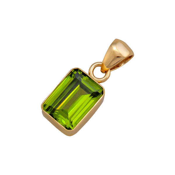 Charles Albert Alchemia Lab Created Peridot Rectangle Pendant Alchemia Pendants