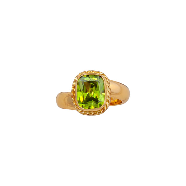 Charles Albert Alchemia Lab Created Peridot Rope Adjustable Ring Alchemia Rings