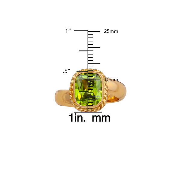 Charles Albert Alchemia Lab Created Peridot Rope Adjustable Ring Alchemia Rings