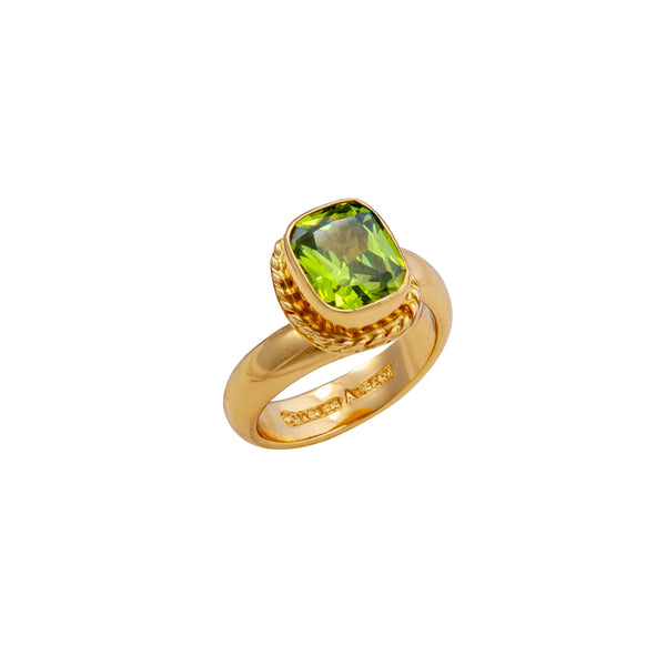 charles albert Alchemia Lab Created Peridot Rope Adjustable Ring Alchemia Rings