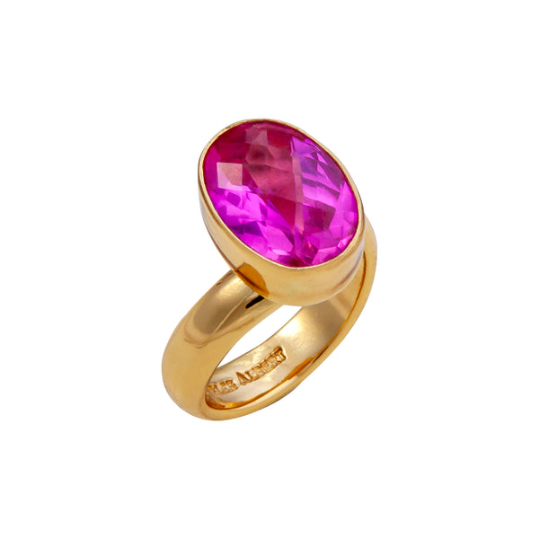 Charles Albert Alchemia Lab Created Pink Sapphire Adjustable Ring Alchemia Rings