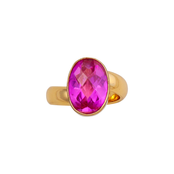 Charles Albert Alchemia Lab Created Pink Sapphire Adjustable Ring Alchemia Rings