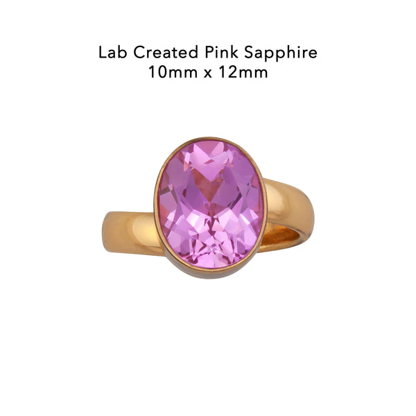 Charles Albert Alchemia Lab Created Pink Sapphire Adjustable Ring Alchemia Rings