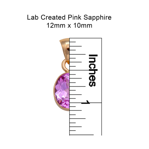Charles Albert Alchemia Lab Created Pink Sapphire Oval Pendant Alchemia Pendants