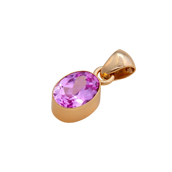 Charles Albert Alchemia Lab Created Pink Sapphire Oval Pendant Alchemia Pendants