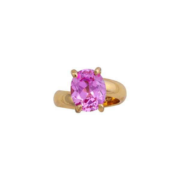 Charles Albert Alchemia Lab Created Pink Sapphire Prong Set Adjustable Ring Alchemia Rings