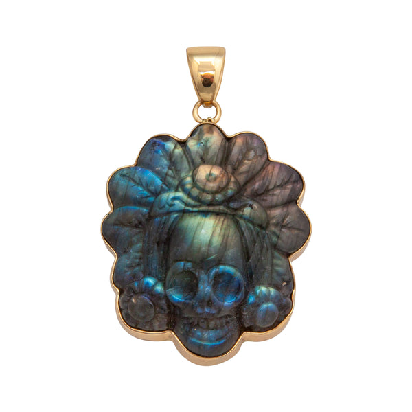 charles albert Alchemia Labradorite Headdress Skull Pendant Alchemia Pendants