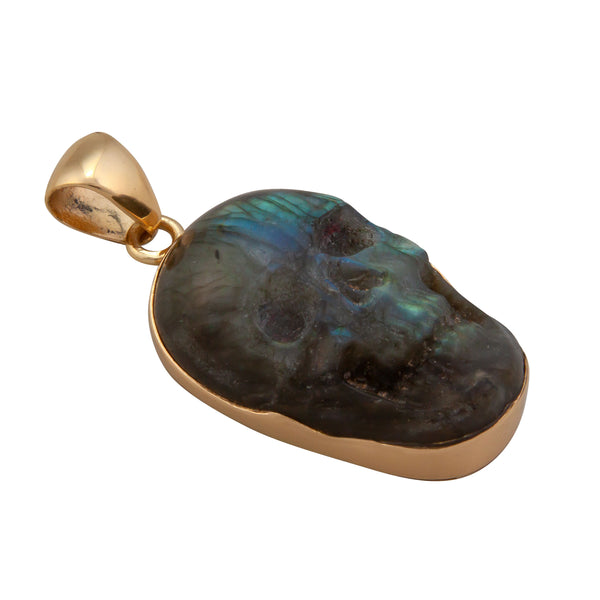 Charles Albert Alchemia Labradorite Medium Skull Pendant Alchemia Pendants