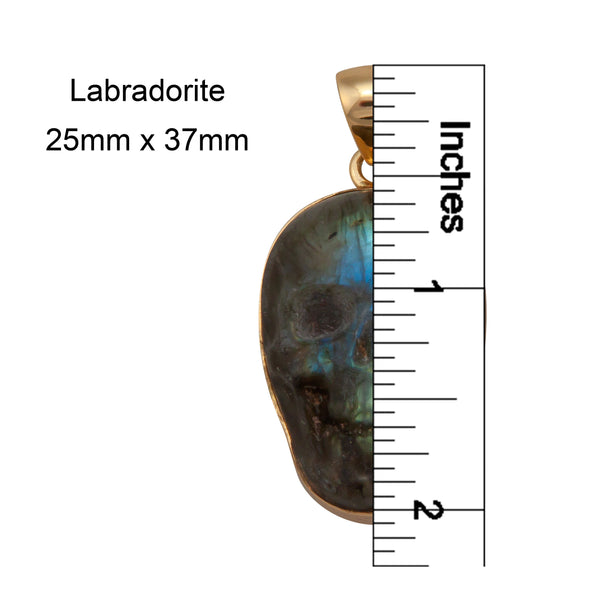 Charles Albert Alchemia Labradorite Medium Skull Pendant Alchemia Pendants