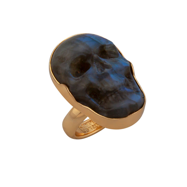 Charles Albert Alchemia Labradorite Skull Adjustable Ring - Small Alchemia Rings