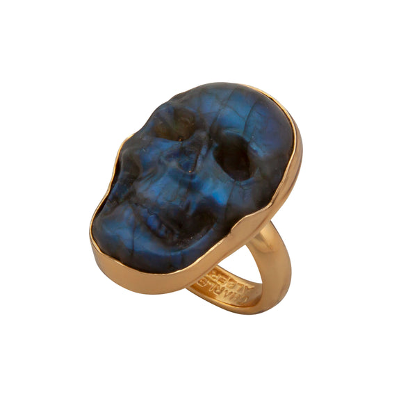 Charles Albert Alchemia Labradorite Skull Adjustable Ring - Small Alchemia Rings