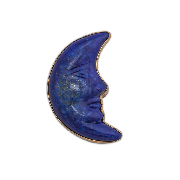 Charles Albert Alchemia Lapis Lazuli Crescent Moon Adjustable Ring Alchemia Rings
