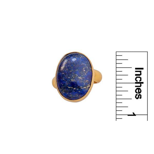 Charles Albert Alchemia Lapis Lazuli Oval Adjustable Ring Alchemia Rings