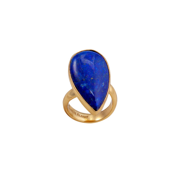 Charles Albert Alchemia Lapis Lazuli Teardrop Adjustable Ring Alchemia Rings