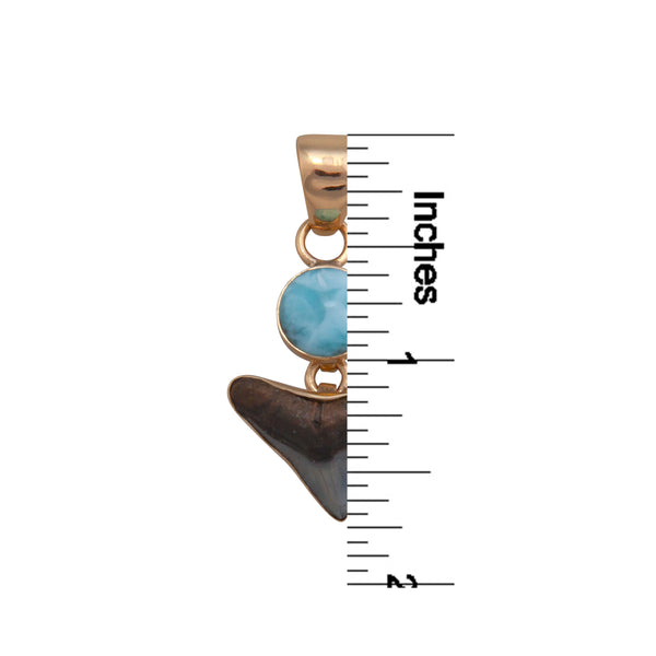 Charles Albert Alchemia Larimar And Shark Tooth Pendant Alchemia Pendants