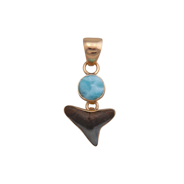 charles albert Alchemia Larimar and Shark Tooth Pendant Alchemia Pendants