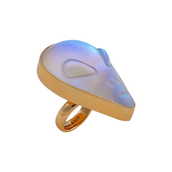 Charles Albert Alchemia Luminite Alien Face Statement Adjustable Ring Alchemia Rings