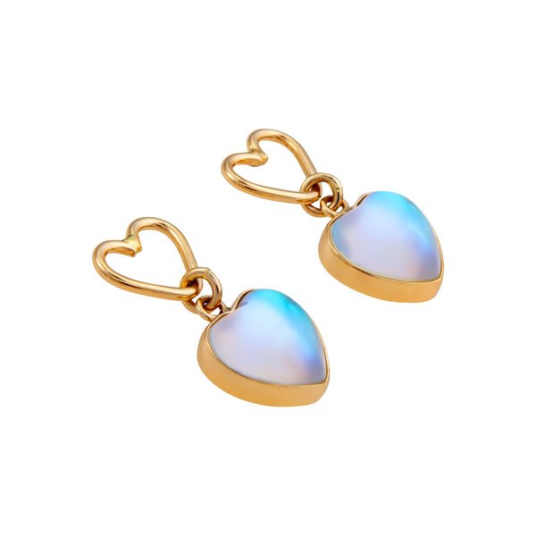 Charles Albert Alchemia Luminite Double Heart Post Earrings Alchemia Earrings