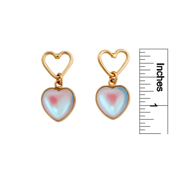 Charles Albert Alchemia Luminite Double Heart Post Earrings Alchemia Earrings
